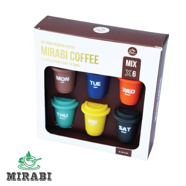Cà phê espresso mirabi hộp 6 mix